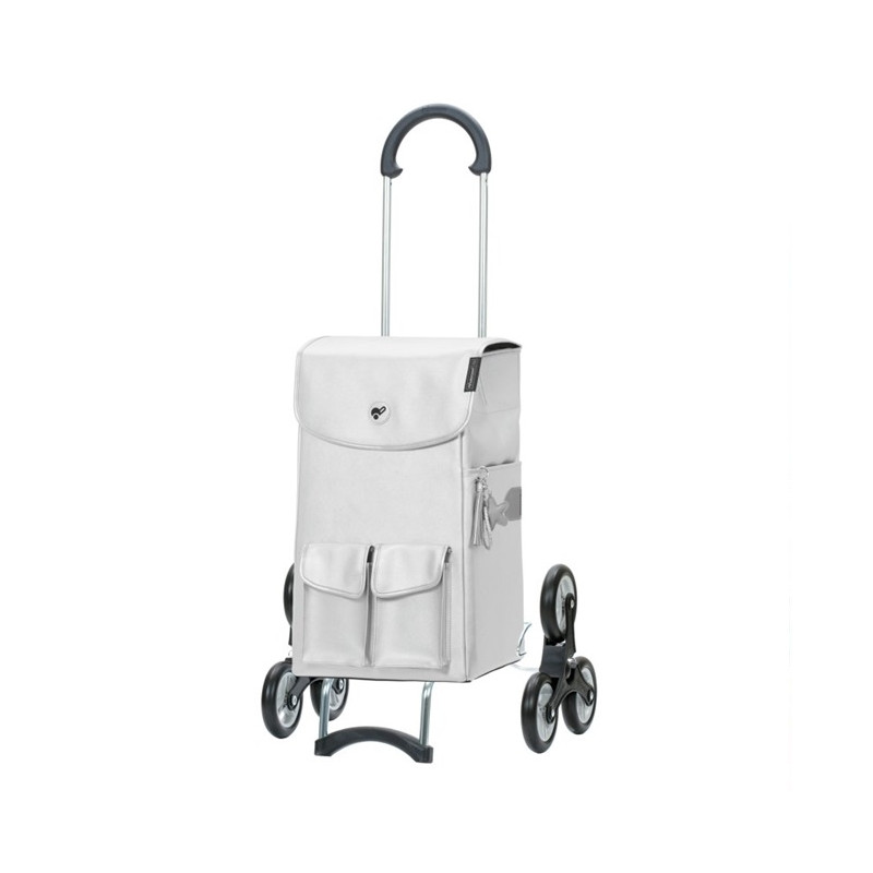 Treppensteiger Scala Shopper Abbo - Chariot de courses 6 roues - Argent - 42 L - Andersen Shopper Manufaktur