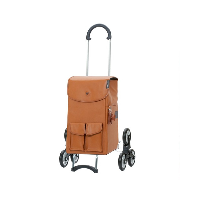Treppensteiger Scala Shopper Abbo - Chariot de courses 6 roues - Marron - 42 L - Andersen Shopper Manufaktur
