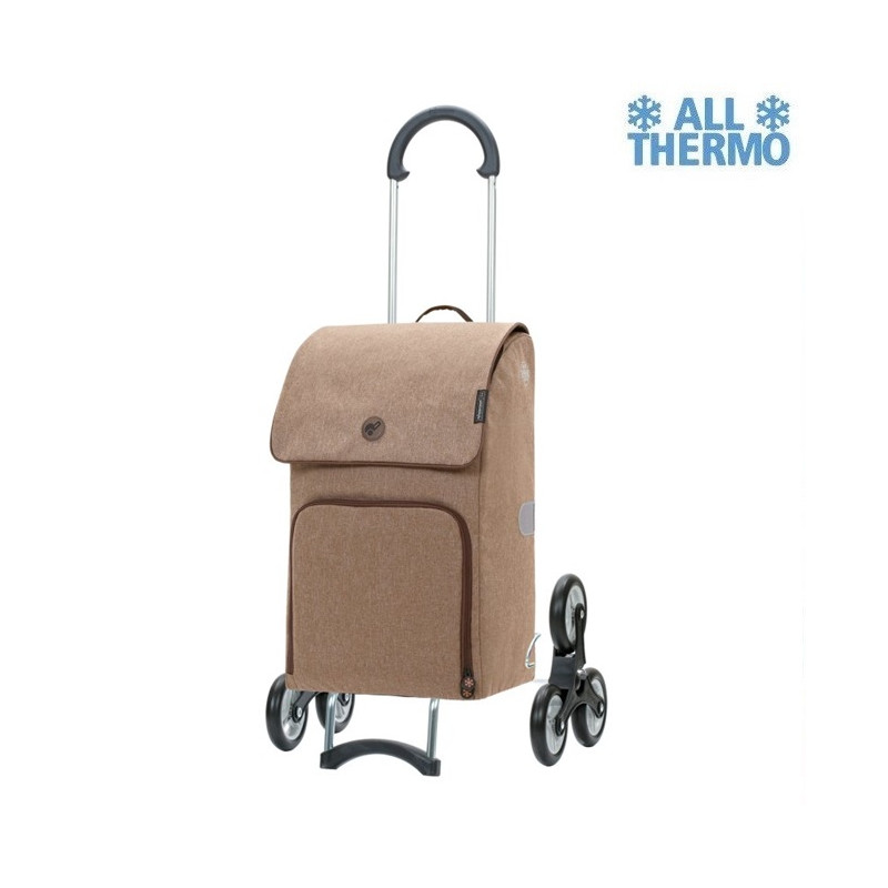 Treppensteiger Scala Shopper Ipek Maxi - Chariot de courses 6 roues - Sable - 40 L - Andersen Shopper Manufaktur