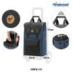 Treppensteiger Royal Shopper Senta 2.0 - Chariot de courses 6 roues - Bleu - 49 L - Andersen Shopper Manufaktur