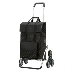 Treppensteiger Royal Shopper Lisa - Chariot de courses 6 roues - Noir - 49 L - Andersen Shopper Manufaktur