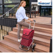 Treppensteiger Royal Shopper Jelke - Chariot de courses 6 roues - Bordeaux - 46 L - Andersen Shopper Manufaktur