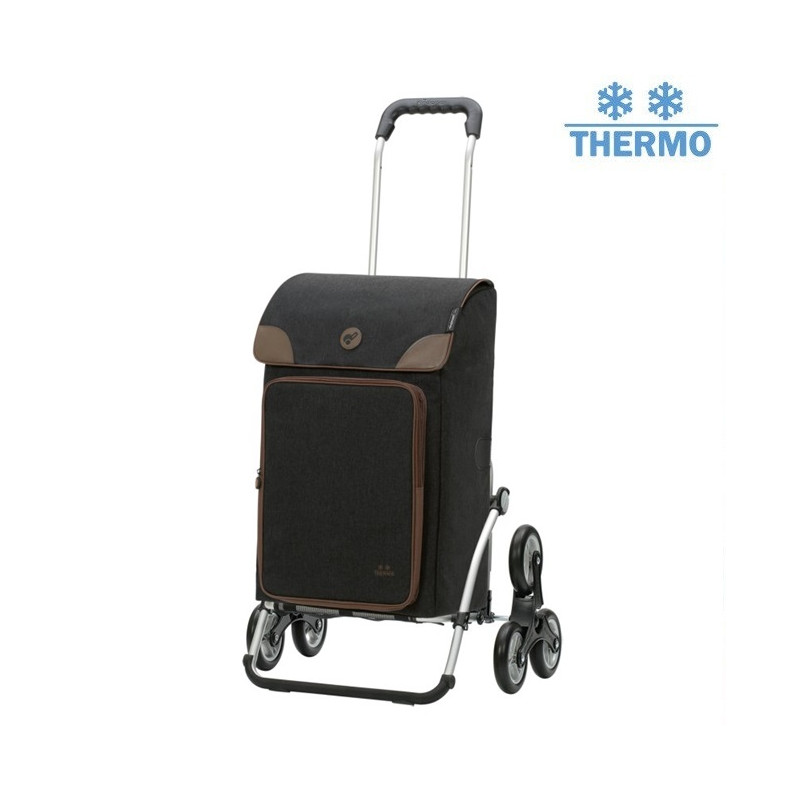 Treppensteiger Royal Shopper Holk - Chariot de courses 6 roues - Noir - 45 L - Andersen Shopper Manufaktur
