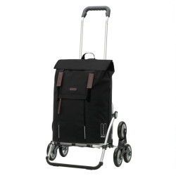 Treppensteiger Royal Shopper Basil City - Chariot de courses 6 roues - Noir - 50 L - Andersen Shopper Manufaktur