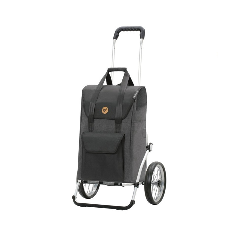 Royal Shopper Senta 2.0 - Chariot de courses 2 roues - Noir - 49 L - Andersen Shopper Manufaktur