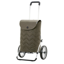Royal Shopper Hilma - Chariot de courses 2 roues - Olive - 45 L - Andersen Shopper Manufaktur
