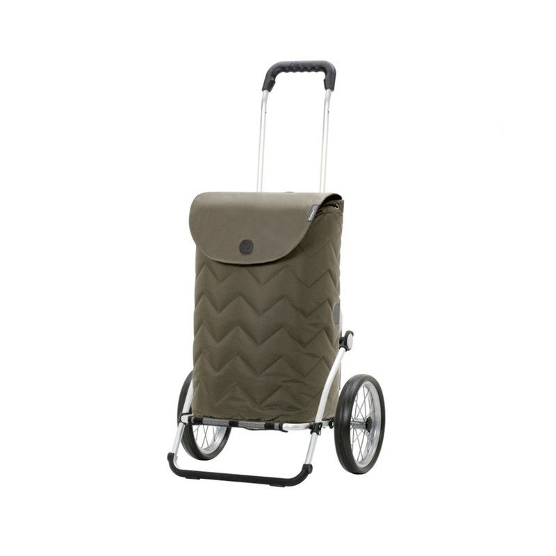 Royal Shopper Hilma - Chariot de courses 2 roues - Olive - 45 L - Andersen Shopper Manufaktur