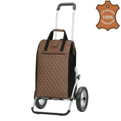 Royal Shopper Inra - Chariot de courses 2 roues - Marron - 44 L - Andersen Shopper Manufaktur