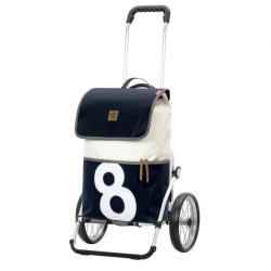 Royal Shopper 360° Mole - Chariot de courses 2 roues - Bleu - 41 L - Andersen Shopper Manufaktur