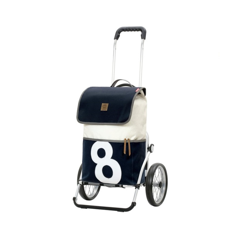 Royal Shopper 360° Mole - Chariot de courses 2 roues - Bleu - 41 L - Andersen Shopper Manufaktur