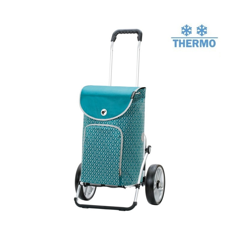 Royal Shopper Famke - Chariot de courses 2 roues - Pétrole - 47 L - Andersen Shopper Manufaktur