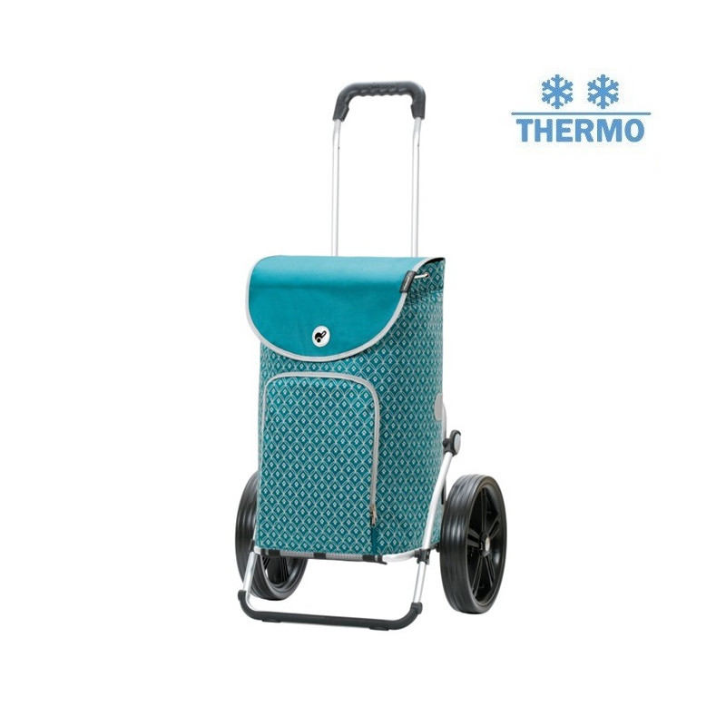 Royal Shopper Famke - Chariot de courses 2 roues - Pétrole - 47 L - Andersen Shopper Manufaktur