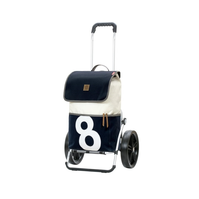 Royal Shopper 360° Mole - Chariot de courses 2 roues - Bleu - 41 L - Andersen Shopper Manufaktur