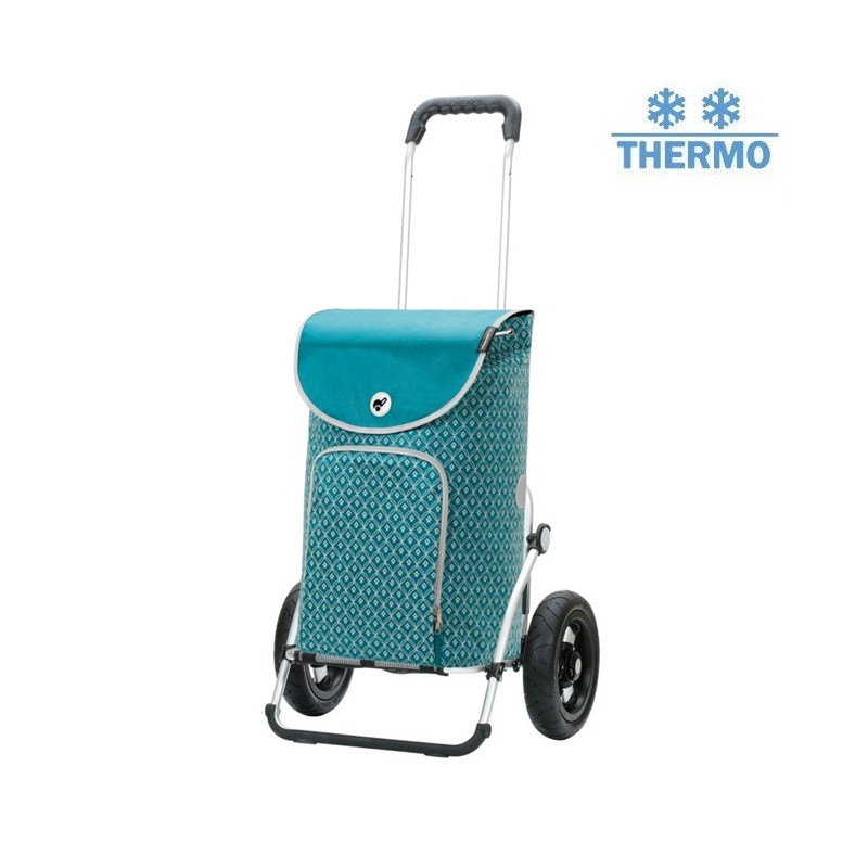 Royal Shopper Famke - Chariot de courses 2 roues - Pétrole - 47 L - Andersen Shopper Manufaktur