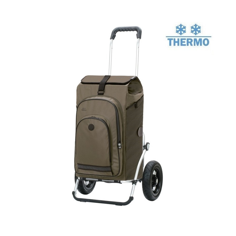 Royal Shopper Hydro 3.0 - Chariot de courses 2 roues - Olive - 62 L - Andersen Shopper Manufaktur