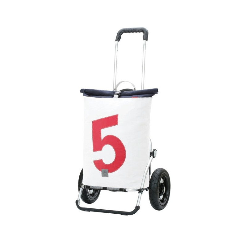 Royal Shopper 360° Steg - Chariot de courses 2 roues - Rouge - 43 L - Andersen Shopper Manufaktur
