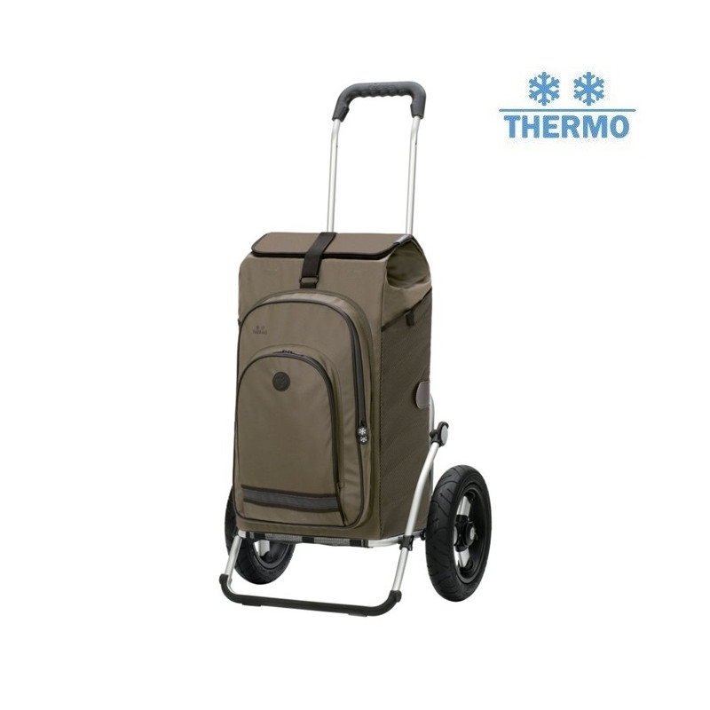 Royal Shopper Hydro 3.0 - Chariot de courses 2 roues - Olive - 62 L - Andersen Shopper Manufaktur