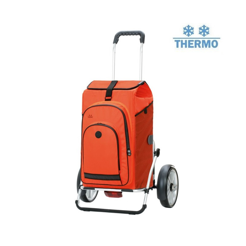Royal Shopper Plus Hydro 3.0 - Chariot de courses 2 roues - Orange - 62 L - Andersen Shopper Manufaktur