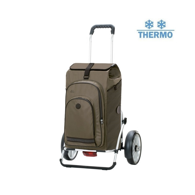 Royal Shopper Plus Hydro 3.0 - Chariot de courses 2 roues - Olive - 62 L - Andersen Shopper Manufaktur