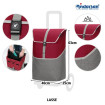 Royal Shopper Plus Lasse - Chariot de courses 2 roues - Rouge - 59 L - Andersen Shopper Manufaktur