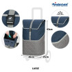 Royal Shopper Plus Lasse - Chariot de courses 2 roues - Bleu - 59 L - Andersen Shopper Manufaktur