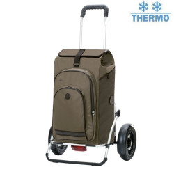 Royal Shopper Plus Hydro 3.0 - Chariot de courses 2 roues - Olive - 62 L - Andersen Shopper Manufaktur
