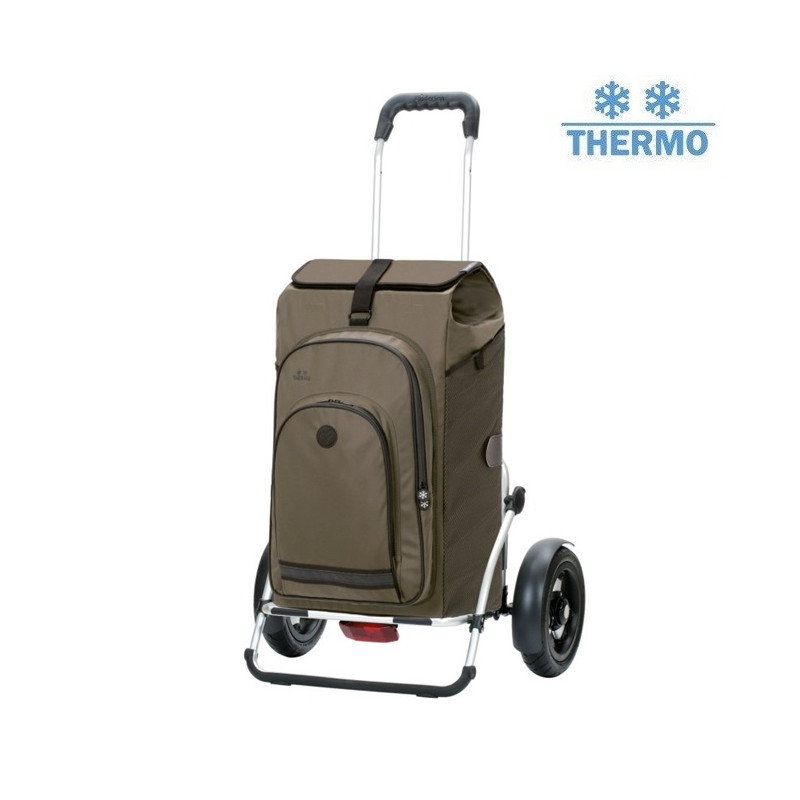 Royal Shopper Plus Hydro 3.0 - Chariot de courses 2 roues - Olive - 62 L - Andersen Shopper Manufaktur