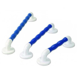 BARRE D'APPUI PLASTIFIEE GRIP 30 CM BLANC OU BLEU